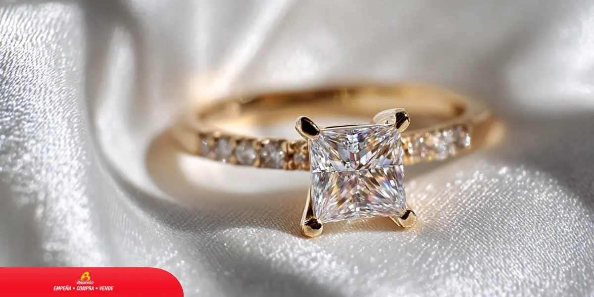 anillo corte diamante